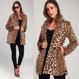 Faux Fur Cheetah Coat